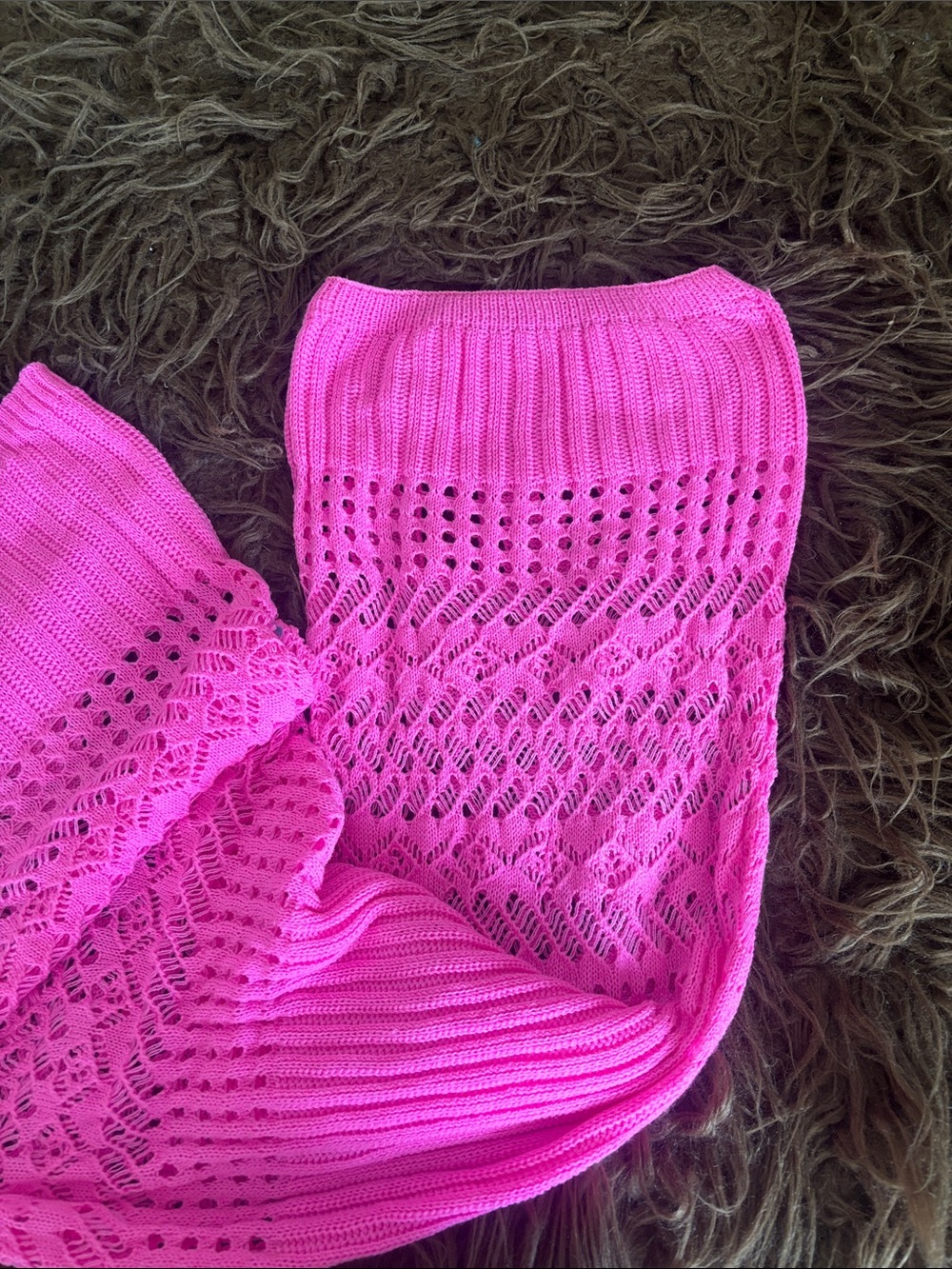 Bright Hot Pink Knit Dress. Small. Cover up. New.